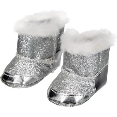 Heless Modell 38-45 cm Silber Glitzerpuppenschuhe Heless Modell 38-45 cm Silber Glitzerpuppenschuhe