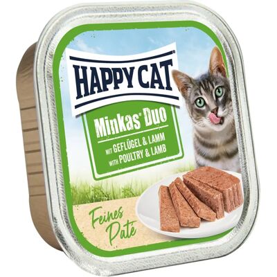 Happy Cat Minkas Duo Kurczak i Jagnięcina w Pasztetcie - Karma dla Kotów Happy Cat Minkas Duo Kurczak i Jagnięcina w Pasztetcie - Karma dla Kotów