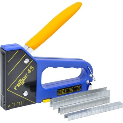 REGUR 45 Handtacker - 4-in-1 Multifunktions-Tacker für Draht & Zaun REGUR 45 Handtacker - 4-in-1 Multifunktions-Tacker für Draht & Zaun