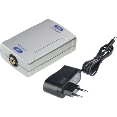 Premium Koaxiaal naar Toslink Converter - Digitale Audio Converter Premium Koaxiaal naar Toslink Converter - Digitale Audio Converter
