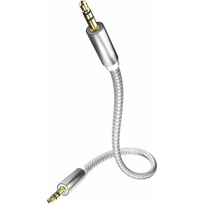Cavo audio Inakustik Premium - 75cm - Argento/Bianco - Jack stereo - Resistente Cavo audio Inakustik Premium - 75cm - Argento/Bianco - Jack stereo - Resistente