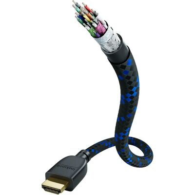 Inakustik 00423550 Cavo HDMI 5 m - 3D, 48 Gb/s, Nero/Azzurro Inakustik 00423550 Cavo HDMI 5 m - 3D, 48 Gb/s, Nero/Azzurro