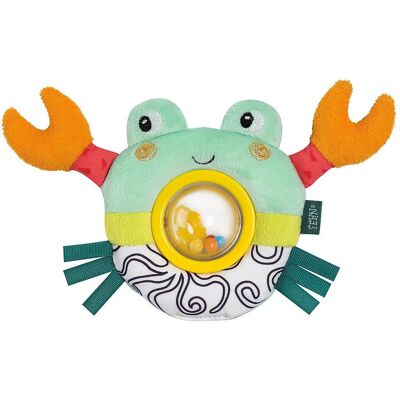 Fehn Hochet pour bébé - Coloré, Boule tournante, Velours doux - 23,5cm Fehn Hochet pour bébé - Coloré, Boule tournante, Velours doux - 23,5cm