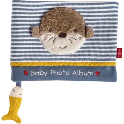 Fehn Baby Photo Album - Otter, Soft Fabric, 6 Photos, from Birth Fehn Baby Photo Album - Otter, Soft Fabric, 6 Photos, from Birth