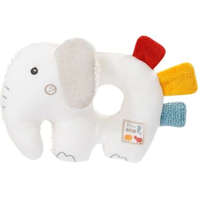 Fehn Baby Rattle - Naturlig Elefant, Mjuk & Säkert Fehn Baby Rattle - Naturlig Elefant, Mjuk & Säkert