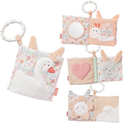 Fehn Baby Spielzeug - Schwan & Hase - Fühlmaterialien - 11cm Fehn Baby Spielzeug - Schwan & Hase - Fühlmaterialien - 11cm