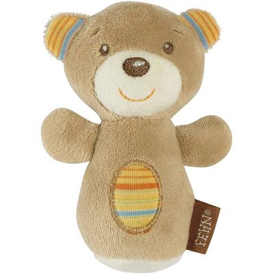 Fehn Mini-Rassel Teddy - Knuffel met rammelaar, Zacht speelgoed voor baby's - 9,5cm Fehn Mini-Rassel Teddy - Knuffel met rammelaar, Zacht speelgoed voor baby's - 9,5cm