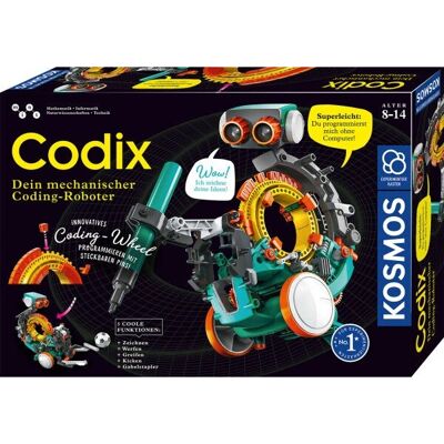 KOSMOS Codix - Kit Robot di Codifica Meccanica - Bambini 8-12 KOSMOS Codix - Kit Robot di Codifica Meccanica - Bambini 8-12