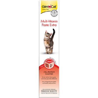 Pâte multivitaminée GimCat pour chats - Soutient immunité et cellules - Publicité Pâte multivitaminée GimCat pour chats - Soutient immunité et cellules - Publicité