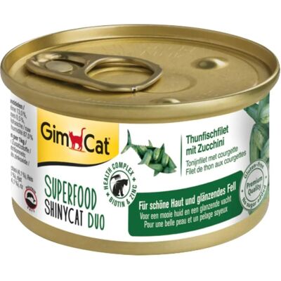 GimCat Super Food Shiny Cat Duo Tonhal és Cukkini - Nedves macskaeledel GimCat Super Food Shiny Cat Duo Tonhal és Cukkini - Nedves macskaeledel