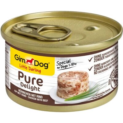 Gimdog Little Darling Pure Delight Kip / Rund - Hondenvoer Gimdog Little Darling Pure Delight Kip / Rund - Hondenvoer