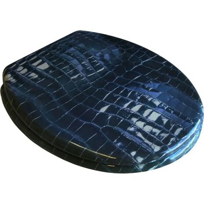 ADOB Schwarzes Leder Oval WC-Sitz - WC-Sitz ADOB Schwarzes Leder Oval WC-Sitz - WC-Sitz