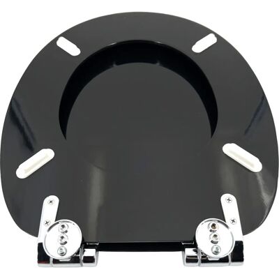 ADOB Leder WC-Sitz - oval, schwarz, SoftClose, stabil ADOB Leder WC-Sitz - oval, schwarz, SoftClose, stabil