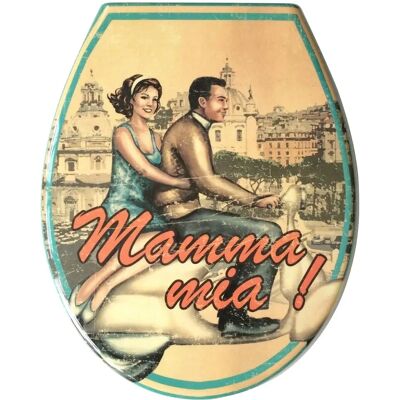 ADOB Mamma Mia WC-Sitz - Klassisches Design, Verstellbare Scharniere ADOB Mamma Mia WC-Sitz - Klassisches Design, Verstellbare Scharniere