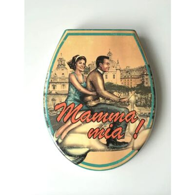 Couvercle WC ADOB Mamma Mia - Design classique, Charnières ajustables - Publicité Couvercle WC ADOB Mamma Mia - Design classique, Charnières ajustables - Publicité