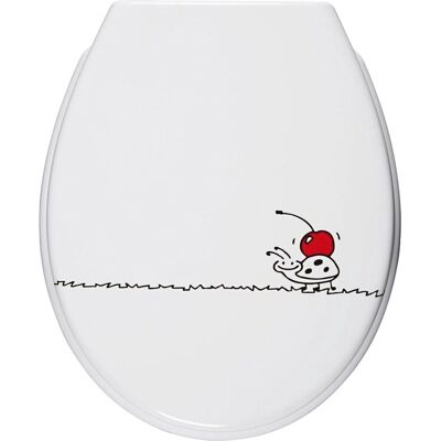 ADOB Käfer Roter WC-Sitz - Absenkautomatik, Abnehmbar, Oval ADOB Käfer Roter WC-Sitz - Absenkautomatik, Abnehmbar, Oval