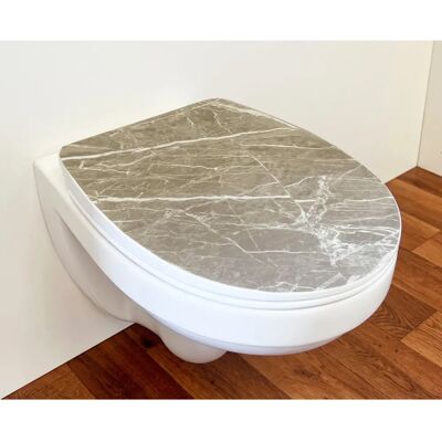 ADOB Marmor grau WC-Sitz - SoftClose Leicht zu Reinigen ADOB Marmor grau WC-Sitz - SoftClose Leicht zu Reinigen