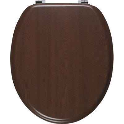 ADOB Wenge WC-Sitz - Holz Kern, Messing verchromte Scharniere - Für Standard WCs ADOB Wenge WC-Sitz - Holz Kern, Messing verchromte Scharniere - Für Standard WCs