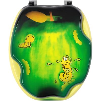 ADOB Apple Bunt Ovaler Holz-WC-Sitz - WC-Sitz ADOB Apple Bunt Ovaler Holz-WC-Sitz - WC-Sitz
