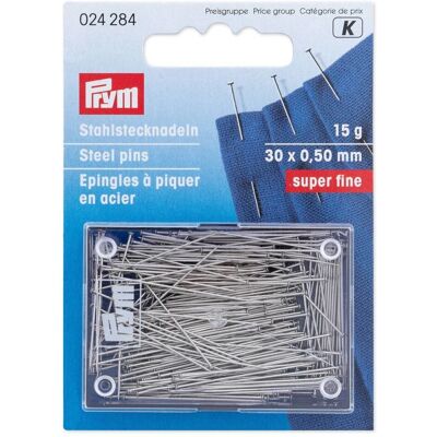 Prym 024284 - Super Fine Hard Steel Pins - 15g - Pins Prym 024284 - Super Fine Hard Steel Pins - 15g - Pins