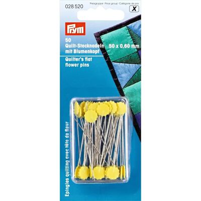 Tampinhas de Flor Plana Prym - 60x50mm, Pacote com 50 - Alfinetes Tampinhas de Flor Plana Prym - 60x50mm, Pacote com 50 - Alfinetes