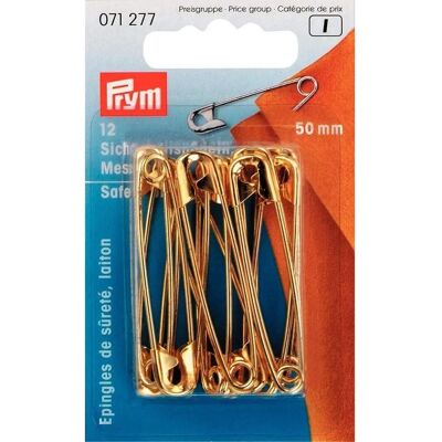 Prym Safety Pins Gold - 50mm - Safety Pins Prym Safety Pins Gold - 50mm - Safety Pins
