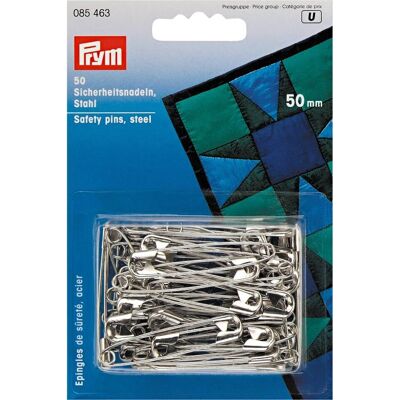 Prym 085463 Steel Safety Pins - Pack of 50 Prym 085463 Steel Safety Pins - Pack of 50