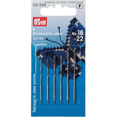 Prym - 125557 - Aço inoxidável - No. 22 - Agulhas de tapeçaria Prym - 125557 - Aço inoxidável - No. 22 - Agulhas de tapeçaria