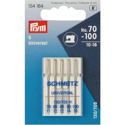 Prym 154164 Ompeluneula - Yleiskäyttöiset Koot 70-100 - 5 kpl Prym 154164 Ompeluneula - Yleiskäyttöiset Koot 70-100 - 5 kpl