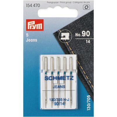 Prym 5er Pack Nähnadeln für Jeans - Metallisch Silber Prym 5er Pack Nähnadeln für Jeans - Metallisch Silber