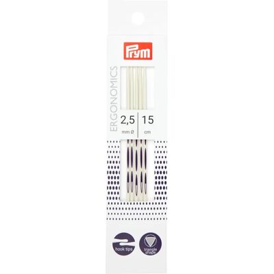 Prym Ergonomiczne druty do dziania - 15cm - 2,50mm Prym Ergonomiczne druty do dziania - 15cm - 2,50mm
