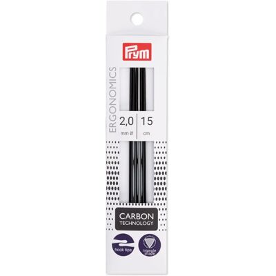 Prym Ergonomics 2mm Dubbelpuntige Katoenen Breinaalden Prym Ergonomics 2mm Dubbelpuntige Katoenen Breinaalden