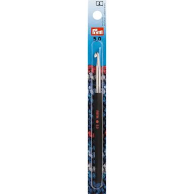 Agulha de crochê Prym com pega macia - 14cm - Alumínio - 6mm Agulha de crochê Prym com pega macia - 14cm - Alumínio - 6mm