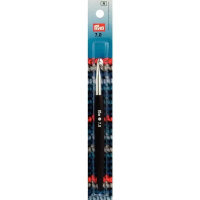 Prym 7 mm Häkelnadel - Silber, Flexibler Griff, Glatte Oberfläche Prym 7 mm Häkelnadel - Silber, Flexibler Griff, Glatte Oberfläche