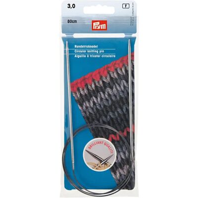 Prym 32" Silber Runde Messing Stricknadeln Prym 32" Silber Runde Messing Stricknadeln