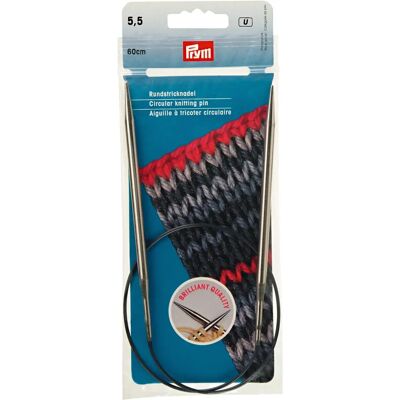 Prym Circular Needles 60cm - Silver - Circular Needles Prym Circular Needles 60cm - Silver - Circular Needles