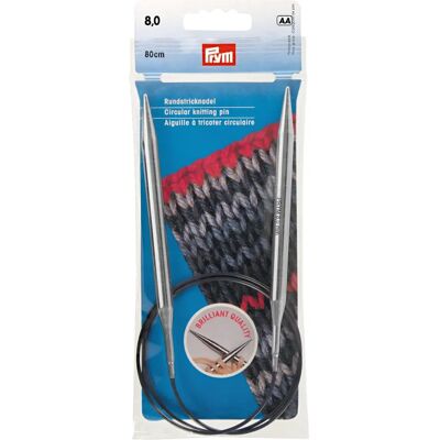Agujas circulares de latón Prym 32" 8 mm - Agulhas de tricô Agujas circulares de latón Prym 32" 8 mm - Agulhas de tricô