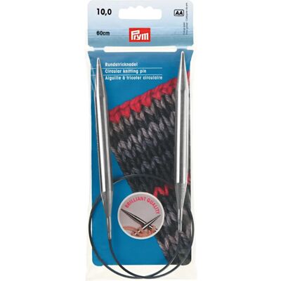 Aghi Circolari Prym 60cm - Argento - Ferri da Maglia Aghi Circolari Prym 60cm - Argento - Ferri da Maglia