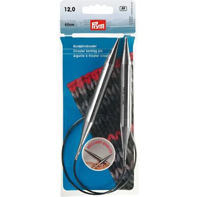 Kruhové jehly Prym 60cm - Stříbrné - Kruhové jehly Kruhové jehly Prym 60cm - Stříbrné - Kruhové jehly