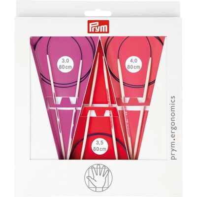 Set di ferri circolari ergonomici Prym - 3-4 mm - 80cm Set di ferri circolari ergonomici Prym - 3-4 mm - 80cm
