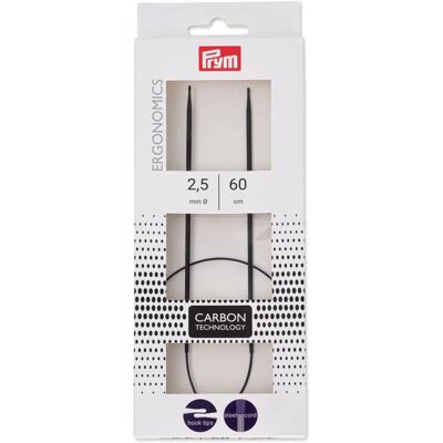 Prym Carbon 60cm 2,50mm Rundstickor Prym Carbon 60cm 2,50mm Rundstickor