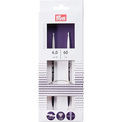 Przym Końcówki do Dziania - Ergonomiczne, 6mm x 60cm Przym Końcówki do Dziania - Ergonomiczne, 6mm x 60cm