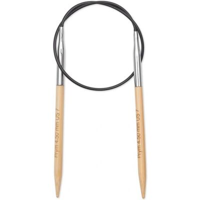 Prym 222527 Rundstricknadel - Bambus - 4,5mm, 40cm, Schwarz, Silber Prym 222527 Rundstricknadel - Bambus - 4,5mm, 40cm, Schwarz, Silber