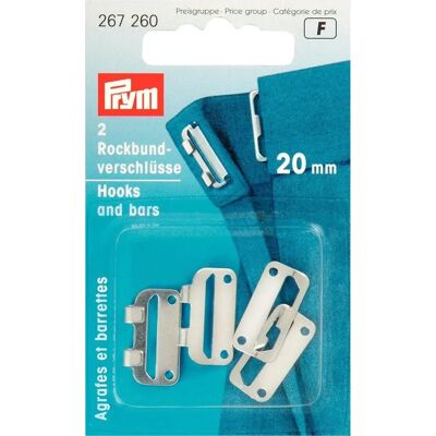 Prym Zilveren Klammen & Stangen - 20mm - Voor Kleermaken Prym Zilveren Klammen & Stangen - 20mm - Voor Kleermaken