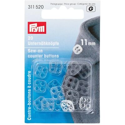 Boutons Clairs Prym - 20 pièces pour Couture Boutons Clairs Prym - 20 pièces pour Couture
