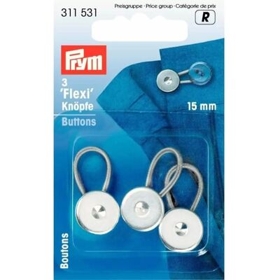 Prym 311531-1 Zilveren Flexi Knopen - Knopen Prym 311531-1 Zilveren Flexi Knopen - Knopen
