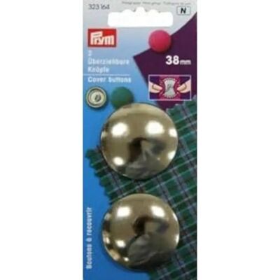 Prym Cover Buttons Goud/Zilver - Verpakking van 2 Prym Cover Buttons Goud/Zilver - Verpakking van 2