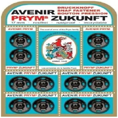 Prym Svarta metallknappar - 12-pack - Lås Prym Svarta metallknappar - 12-pack - Lås