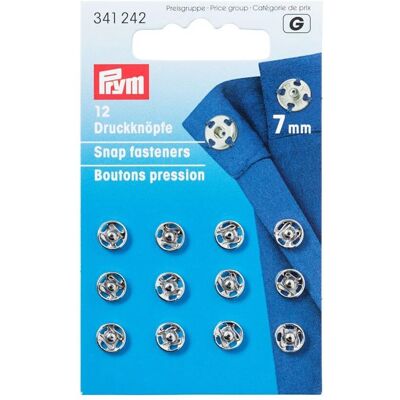 Prym 341242 Snap Fastener - Silver - Metal Sewing Snap Fastener Prym 341242 Snap Fastener - Silver - Metal Sewing Snap Fastener