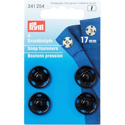 Prym 13412540 Black Snap Fastener - Snap Fastener Prym 13412540 Black Snap Fastener - Snap Fastener